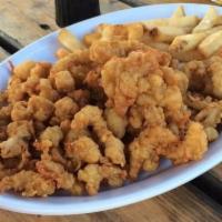 Fried Clam Strip · Served with french fries, cole slaw and tartar sauce.