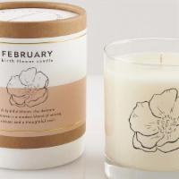 February Birth Month Flower Soy Candle · Scripted Fragrance, 8 oz. The fragrance interpretation of February is strong and robust rose.