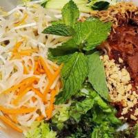 Bbq Pork Rice Noodles With Veggies (Bún Thịt Nướng) · *Bun Thit Nuong* BBQ Pork or BBQ Chicken/ Rice Noodles/Veggies/Pickled Carrots Daikon/ House...