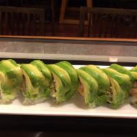 Exception Roll · Spicy yellowtail tempura flakes Masago, scallions, avocado, school. Cooked.