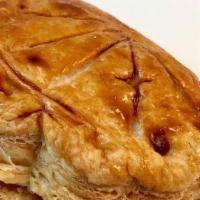 Apple Turnover · Puff pastry dough filled with homemade apple jam.

Main ingredients:
Flour, Eggs, Eggs, Butt...