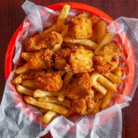 Pollito Con Papas · Chicken Bites served with fries