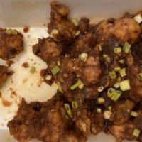Gobi Manchurian · Batter fried cauliflower pieces tossed in Manchurian sauce.