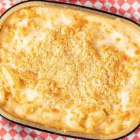 Classic Mac N Cheese · Mothers three cheese mac sauce made fresh daily tossed with medium shells baked with cheese ...