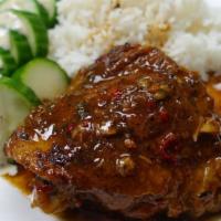 Side Of Brown Stew Chicken · bold and flavorful Jamaican Brown Stew Chicken made with fresh ingredients and homemade brow...