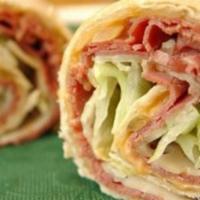 Corned Beef Wrap · Dietz & watson corned beef & cheese of choice with toppings of choice on wrap of choice