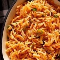 Schezwan Vegetable Rice · Spicy vegetable fried basmati rice.