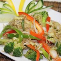 Vegetable Mei Fun · Stir-fried dish made from thin rice noodles.