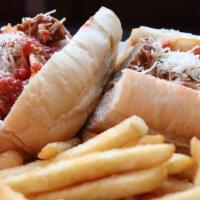 Meatball Sub · Our Own Famous Meatballs Topped with Provolone and Our Famous Marinara Sauce