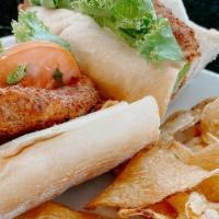 West Medford Station · Hand Breaded Chicken Cutlet Topped with Bacon, Lettuce, Tomato, Mayo and American Cheese