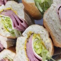 Ham, Cheese & Bacon Club Sandwich · 