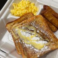 3Pc French Toast Platter · 3pc French Toast platter with meat and eggs