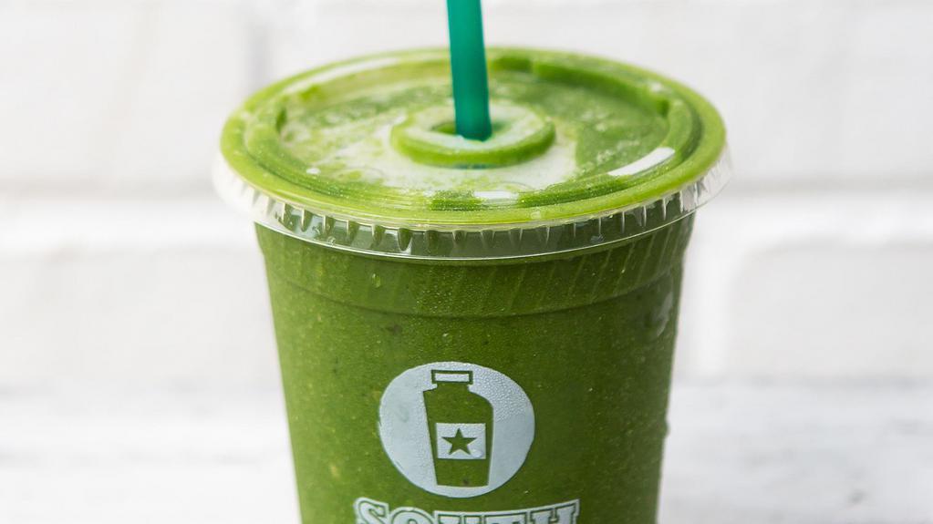 Super Green + Ginger Smoothie · pineapple juice, kale, spinach, mangos, bananas + ginger Calories: 246 regular * remember, not all calories are created equal. we encourage you to eat real food and to count colors, not calories!