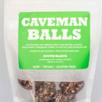 Caveman Balls · raw almonds, raw cashews, dates, bing cherries, coconut, hemp hearts, vanilla, coconut oil, ...