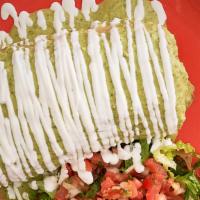 Burritos · Made with flour tortilla, rice, beans, cheese and pico de gallo, topped with lettuce, melted...