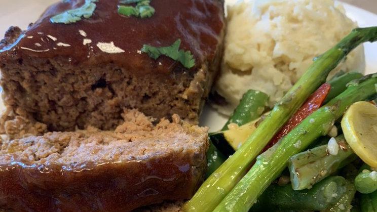 Meat Loaf · Homemade flavorful meat loaf(2) drizzled with our house sauce and your choice of sides