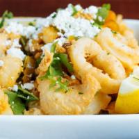 Spicy Calamari · Pickled peppers and goat cheese.