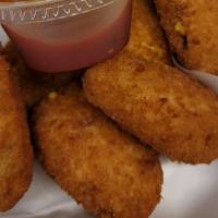 Jalapeño Poppers · 5 Pieces. cheddar filled poppers served with marinara sauce on the side
