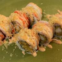 Yummy Yummy Roll 😋😋😋 · Shrimp tempura and crab meat with yummy sauce