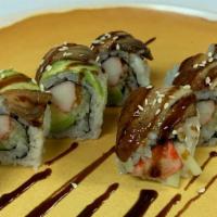Black Dragon Roll  🐲 · Shrimp tempura inside top with eel and avocado eel sauce.