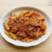 Rigatoni Bolognese · ground beef, veal & pork, tomato, parmesan