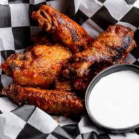 Fresno Wings · One pound of jumbo chicken wings, fresno butter sauce, ranch