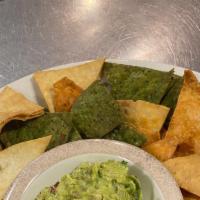 Seasoned Chips & Guacamole · Seasoned chips with our homemade guacamole.
