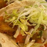 Old School Tacos · Choice of steak or chicken, pepperjack cheese, lettuce, pico de gallo and salsa on a flour t...