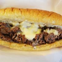 Steak & Cheese · Sirloin Shaved Steak & American Cheese on a Toasted Sub Roll.