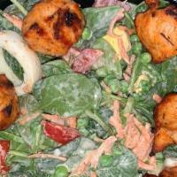 Spinach Salad · Fresh Spinach salad with your own choices (served with homemade bread):