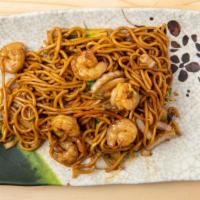 Shrimp Lo Mein · Served with fried rice. choice of soup soda or egg roll.