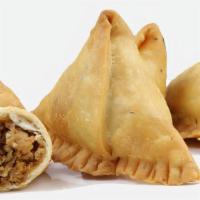 Chicken Samosa 2Pcs · (Our Home Made)South Asian fried  pastry with a savory filling like spiced potatoes, onions,...