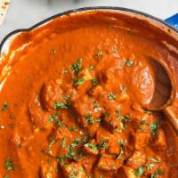 Chicken Tikka Masala · Special boneless Chicken Pieces Cooked with our Chef secret Spices. Comes with Aromatic Basm...