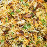 Veggie Biryani · Mix Vegetable Cooked in a very Special way then Basmati Long Grain Rice added to Create a ch...