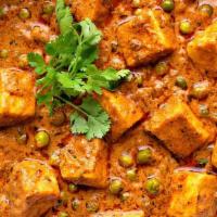Matar Paneer · Peas and freshly cottage cheese mixed with mild spices to Create a Perfect Blend. Comes with...