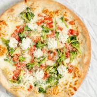 Special White Pizza · Mozzarella cheese, ricotta, marinated tomatoes & broccoli or spinach sautéed in garlic & oil.