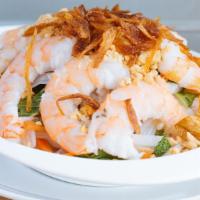 Lotus Root Salad · Shredded lotus root mixed with in-house pickled carrots and daikon, herbs and your choice of...