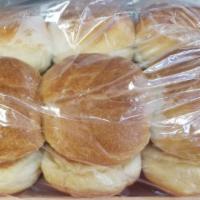 Kaiser Rolls · Round roll, perfect for hamburgers or barbeque sandwiches.