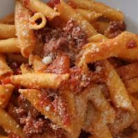 Garganelli Bolognese · heritage pork, beef  and veal ragu with parmigiano