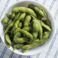 Edamame · Steamed young soybeans seasoned with sea salt.