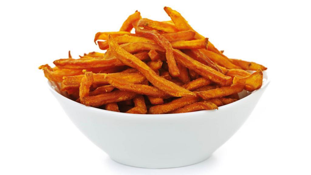 Sweet Potato Fries · Yummy hand-cut sweet potato fries fried upon order.
