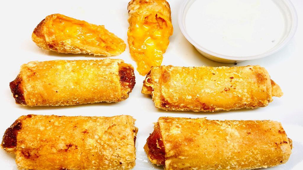 Mini Buffalo Chicken Egg Roll - 5 Pc · 5 pieces of crispy and cheesy buffalo chicken egg roll served with blue cheese