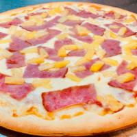 Hawaiian Delight Pizza · Pineapple, ham, sauce and cheese.