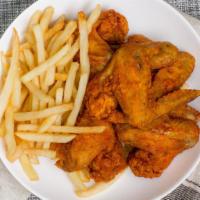Hot Wings  (9 Pcs) · with fries and can soda