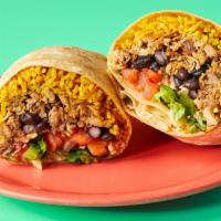 Pulled Pork Burrito · Pulled Pork with Rice, Pinto Beans, Cheese, Lettuce, Pico De Gallo.