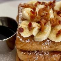 The Elvis French Toast · French toast stuffed with peanut butter, bananas and bacon