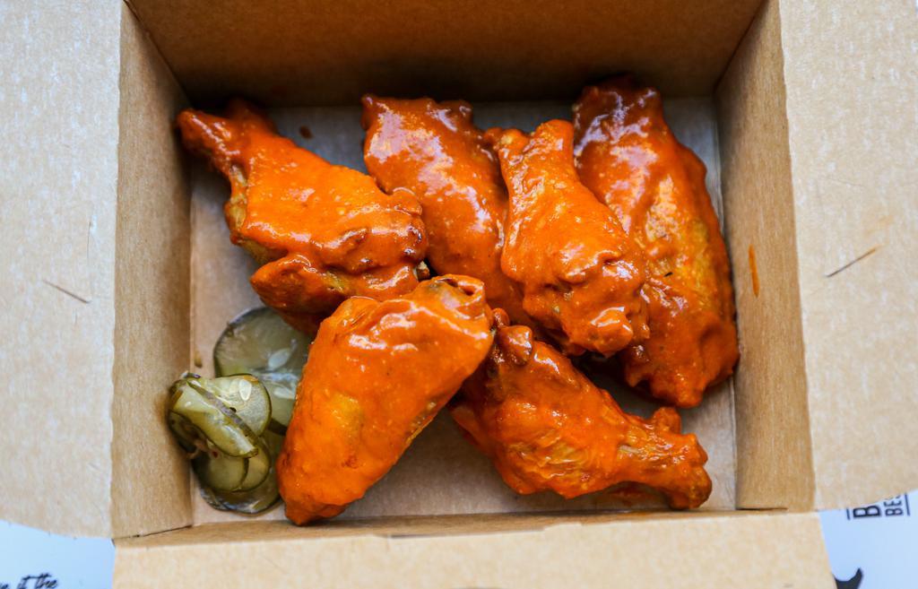 6Pc Wings - Habanero Buffalo · Hottness collides  in a mashup of Classic Buffalo with a kick of Habanero! Order these if you like HOT & SPICY flavors.