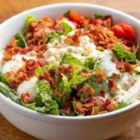 Cobb Salad · romaine lettuce, avocado, cherry tomato, hard boiled egg, bacon, blue cheese crumbles, homem...