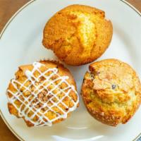 Coffee Cake Muffin · (Coffee cake muffin pictured on bottom left)