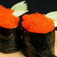 Tobiko Sushi · Flying fish roe. Two Pieces.